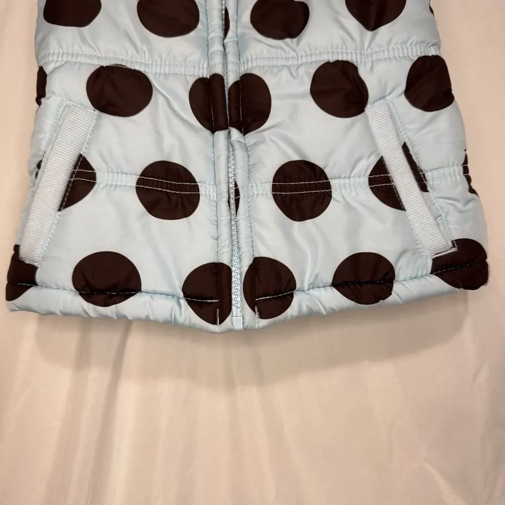 Girls Gymboree Polka dot Puffer vest size XS(3-4)